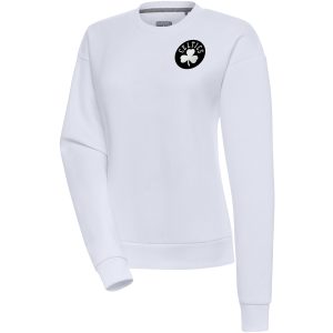 Antigua Boston Celtics Women's White Brushed Metallic Victory Notable Pullover Sweatshirt Be the first! Order this trendy jersey ahead of the crowd.