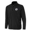 Antigua Brooklyn Nets Premium Black Perilous Quarter Zip Sweatshirt Stand out from the crowd! Wear this eye - catching jersey.