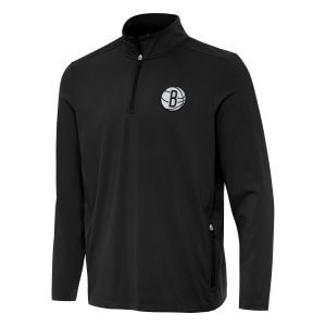 Antigua Brooklyn Nets Premium Black Perilous Quarter Zip Sweatshirt Stand out from the crowd! Wear this eye - catching jersey.