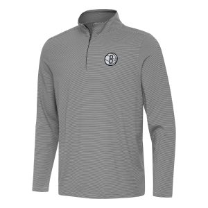 Antigua Brooklyn Nets Black Twine Charming Quarter Zip Top Gift idea! Surprise a sports fan with this amazing jersey.
