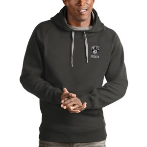 Antigua Brooklyn Nets Charcoal Victory Pullover Refined Hoodie For a short time only! Don't miss out on this fantastic jersey.