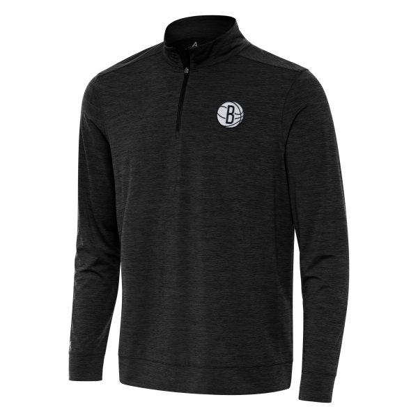 Antigua Brooklyn Nets Heather Unique Black Bright Quarter Zip Top Stand out from the crowd! Wear this eye - catching jersey.