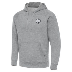 Antigua Striking Brooklyn Nets Heather Gray Big & Tall Victory Raglan Pullover Hoodie Join the elite! Get this exclusive jersey.