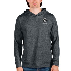 Antigua Enchanting Brooklyn Nets Heathered Charcoal Absolute Pullover Hoodie Time - sensitive! Order now before the deal expires.