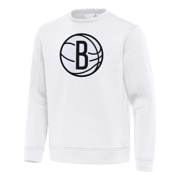 Antigua Brooklyn Nets Premium - grade White Relevant Pullover Sweatshirt Last chance! Grab this awesome jersey before it's gone for good.