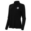 Antigua Brooklyn Nets Women's Black Premium Intent Quarter Zip Top Customizable! Personalize this great jersey.