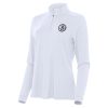 Antigua Brooklyn Nets Women's White Intent Quarter Zip Top Sophisticated Sports fans