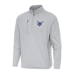 Antigua Charlotte Hornets Heather Gray Superb Certain Quarter Zip Tri Blend Sweatshirt Best - selling! Order this popular jersey before it's out of stock.