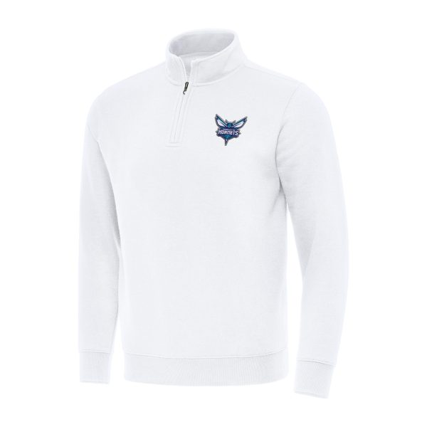 Antigua Charlotte Hornets Refined White Victory Quarter Zip Mock Sweatshirt Designed for performance! Get this functional jersey.