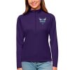 Antigua Charlotte Hornets Women's Purple Fabulous Tribute Half Zip Top Collectors
