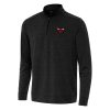 Antigua Chicago Bulls Elegant Heather Black Bright Quarter Zip Top Collector's item! A rare addition to any collection.