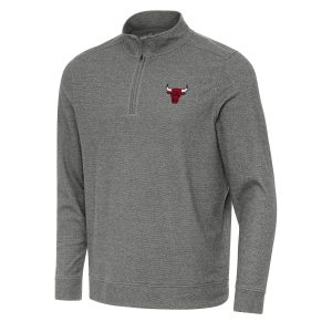 Antigua Glamorous Chicago Bulls Heather Black Subtle Quarter Zip Sweatshirt New arrival! Check out this fresh and exciting jersey.
