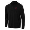 Antigua Chicago Bulls Phenomenal Heather Black Tidy Quarter Zip Hoodie Sports fans