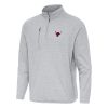 Antigua Chicago Bulls Heather Gray Certain Quarter Zip Tri Alluring Blend Sweatshirt Sports enthusiasts