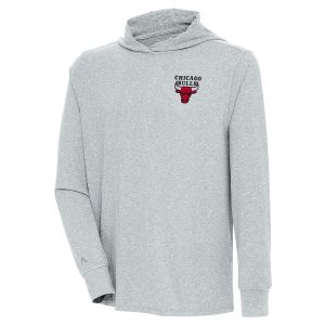 Antigua Chicago Bulls Heather Gray Saga Elegant Long Sleeve Hoodie T Shirt Last chance! Grab this awesome jersey before it's gone for good.