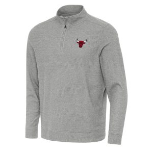 Antigua Chicago Premium Bulls Heather Gray Subtle Quarter Zip Sweatshirt Flash sale! Snag this great jersey at a discounted price.