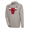 Antigua Chicago Bulls Oatmeal Action Pullover Captivating Hoodie Authentic look! Wear this genuine jersey.