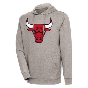 Antigua Chicago Bulls Oatmeal Action Pullover Captivating Hoodie Authentic look! Wear this genuine jersey.