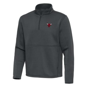 Antigua Admirable Chicago Bulls Pewter Twist Quarter Zip Pullover Top Show your dedication! Own this special jersey for your team.