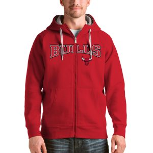 Antigua Chicago Bulls Red Victory Full Charming Zip Hoodie Celebrate your team! Order this commemorative jersey.