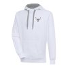 Antigua Chicago Bulls White Metallic Logo Luxurious Victory Raglan Pullover Hoodie High - demand item! Order this sought - after jersey immediately.