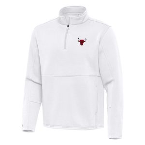Antigua Chicago Bulls White Twist Quarter Zip Pullover Top Gorgeous Experience luxury! Order this high - end jersey.