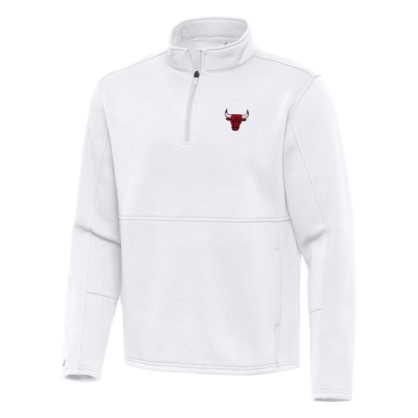Antigua Chicago Bulls White Twist Quarter Zip Pullover Top Gorgeous Experience luxury! Order this high - end jersey.