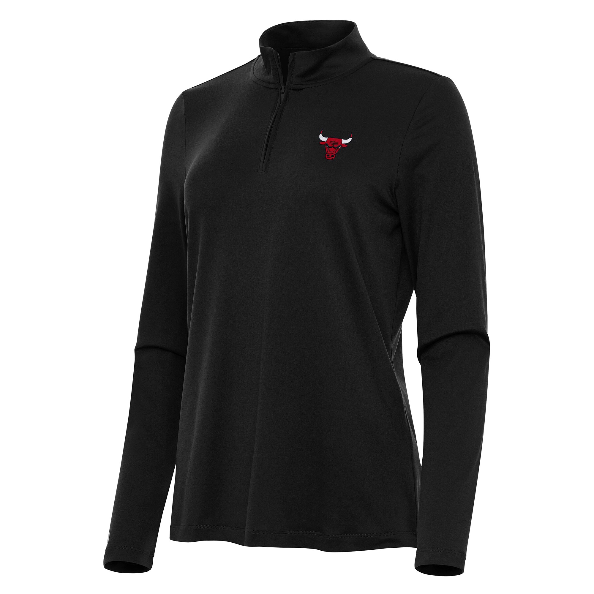 Antigua Chicago Bulls Women's Gorgeous Black Reprocess Quarter Zip Top Stand out from the crowd! Wear this eye - catching jersey.