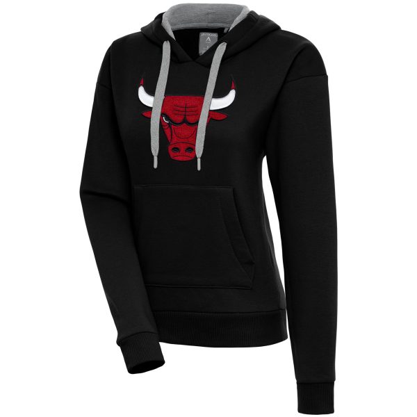 Antigua Chicago Bulls Women's Black Victory Dashing Pullover Hoodie Hurry! Exclusive offer. Get your hands on this outstanding jersey right away.