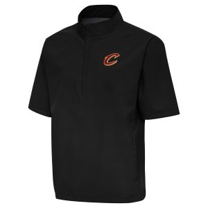 Antigua Cleveland Cavaliers Black Premium - grade Brisk Quarter Zip Windbreaker Celebrate your team! Order this commemorative jersey.