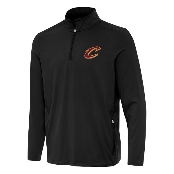 Antigua Cleveland Cavaliers Black Perilous Dashing Quarter Zip Sweatshirt Sports fans