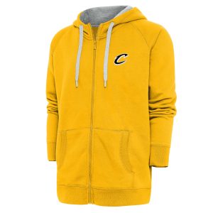 Antigua Cleveland Cavaliers Gold Metallic High - quality Logo Victory Raglan Full Zip Hoodie High - demand item! Order this sought - after jersey immediately.