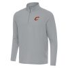Antigua Cleveland Cavaliers Gray Intent Captivating Quarter Zip Top Authentic look! Wear this genuine jersey.