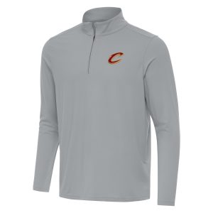 Antigua Cleveland Cavaliers Gray Intent Captivating Quarter Zip Top Authentic look! Wear this genuine jersey.
