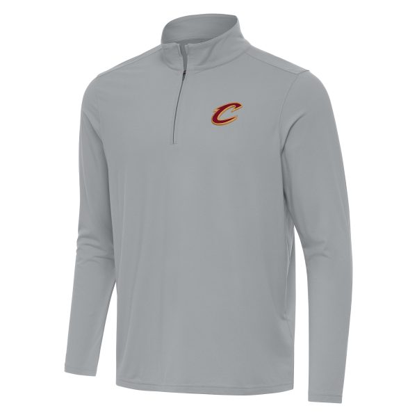 Antigua Cleveland Cavaliers Gray Intent Captivating Quarter Zip Top Authentic look! Wear this genuine jersey.