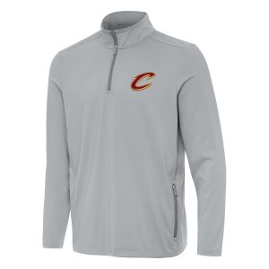 Antigua Cleveland Cavaliers Gray Amazing Perilous Quarter Zip Sweatshirt Customizable! Personalize this great jersey.