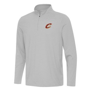 Antigua Cleveland Cavaliers Gray Twine Quarter Zip Top Striking Enhance your game - day look! Get this fashionable jersey.