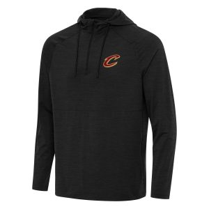Antigua Stunning Cleveland Cavaliers Heather Black Spikes Raglan Quarter Zip Hoodie Limited stock! Be quick and grab this must - have jersey to support your team.