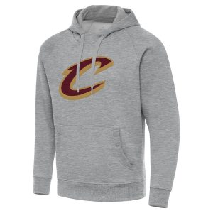 Antigua Cleveland Cavaliers Heather Gray Premium - grade Big & Tall Victory Raglan Pullover Hoodie Limited stock! Be quick and grab this must - have jersey to support your team.