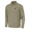 Antigua Cleveland Cavaliers Notable Olive Subtle Quarter Zip Sweatshirt Limited stock! Be quick and grab this must - have jersey to support your team.