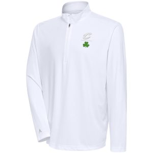 Antigua Cleveland Cavaliers Magnificent White Shamrock Tribute Quarter Zip Pullover Top Trending now! Grab this hot jersey while you can.