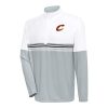 Antigua Cleveland Cavaliers White/Black Bender Quarter Top - notch Zip Pullover Top Gift idea! Surprise a sports fan with this amazing jersey.
