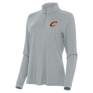 Antigua Cleveland Cavaliers Women's Gray Intent Quarter Premium Zip Top Flash sale! Snag this great jersey at a discounted price.