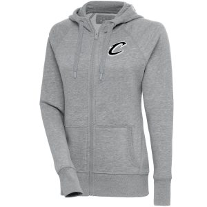 Antigua Cleveland Cavaliers Women's Heather Gray Brushed Metallic Alluring Victory Full Zip Hoodie Celebrate your team! Order this commemorative jersey.