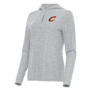 Antigua Cleveland Cavaliers Women's Heather Gray Daybreak Quarter Zip Hoodie Admirable Be the first! Order this trendy jersey ahead of the crowd.