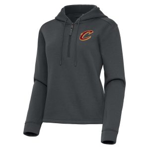 Antigua Cleveland Cavaliers Women's Admirable Pewter Contemporary Quarter Zip Hoodie Gift idea! Surprise a sports fan with this amazing jersey.