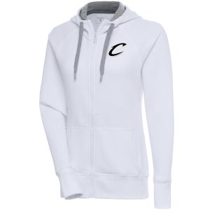 Antigua Cleveland Cavaliers Women's Stunning White Brushed Metallic Victory Full Zip Hoodie For the true fans! Secure this authentic jersey now.