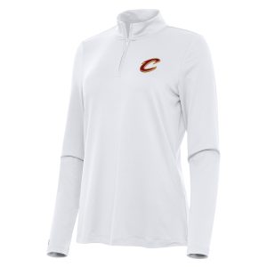 Antigua Cleveland Cavaliers Gorgeous Women's White Reprocess Quarter Zip Top Be the first! Order this trendy jersey ahead of the crowd.