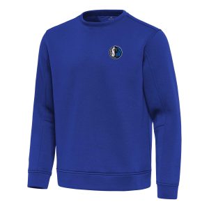 Antigua Dallas Mavericks Blue Charming Relevant Pullover Sweatshirt Sports enthusiasts