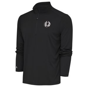 Antigua Dallas Mavericks Charcoal Metallic Logo Tribute Quarter Zip Top Superb Be the first! Order this trendy jersey ahead of the crowd.